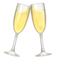 Champagne clinking glasses icon