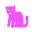 Pink Cat Washing Face Icon.gif